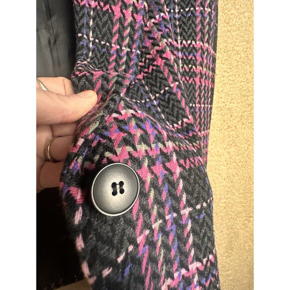 Vtg 80’s Pendleton Women Blazer 14 Pink Purple Gray Plaid 100% Virgin Wool USA - Picture 11 of 16